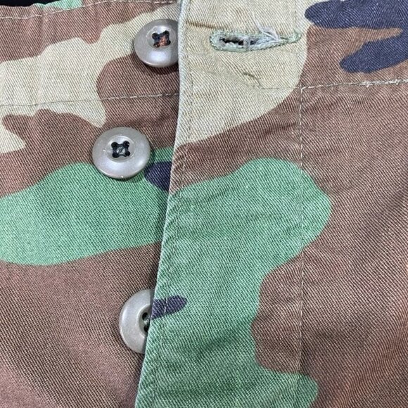 Vintage Military Woodland Camo Cargo Pants Army Combat Y2K Tactical Grunge - Picture 11 of 13